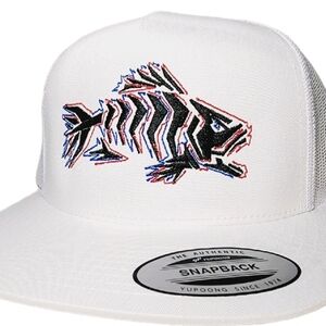 Crazy Fish Art Flat Bill Snapback Adjustable Direct Embroidered…